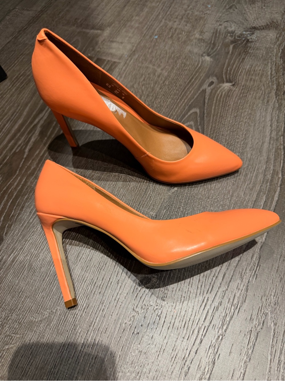 Aldo Coral Orange Pointed-Toe Stiletto Pumps